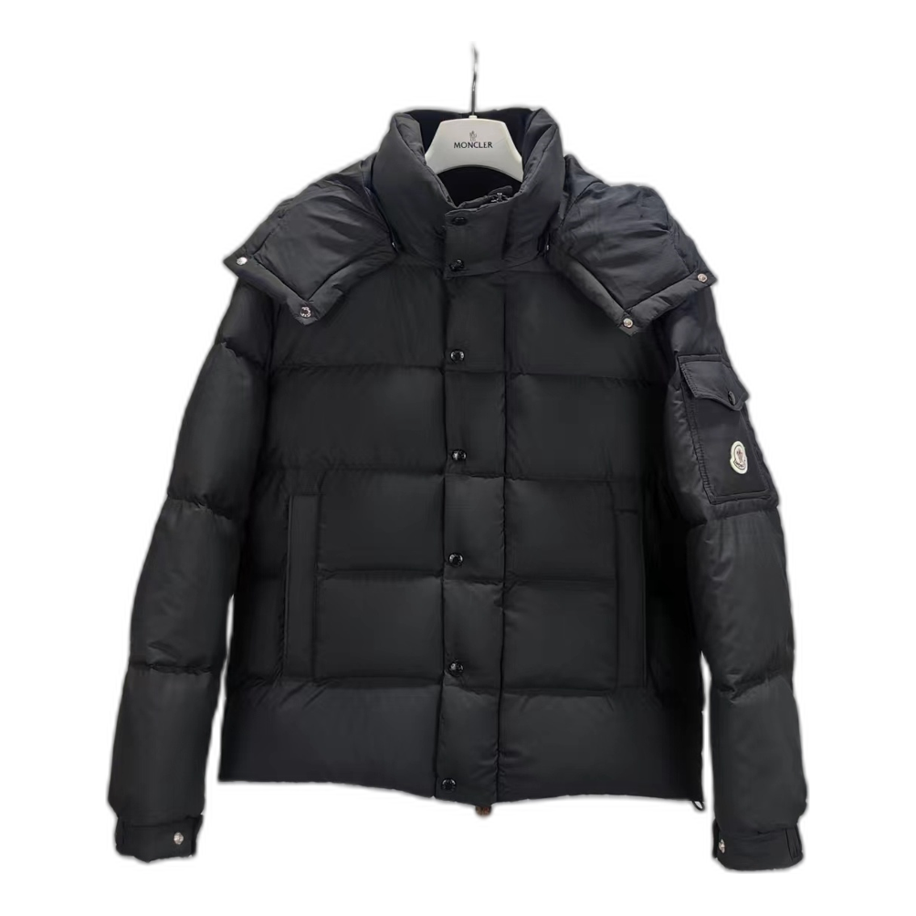 Moncler Maya Matte Hooded Puffer Jacket | Black | Premium Down