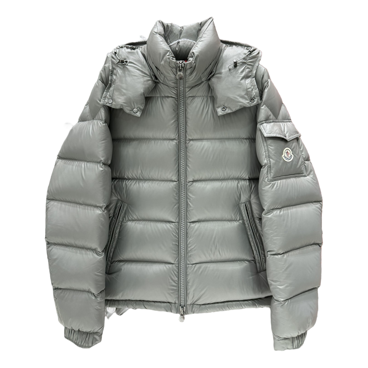 Moncler Maya Hooded Puffer Jacket | Gray | Premium Down