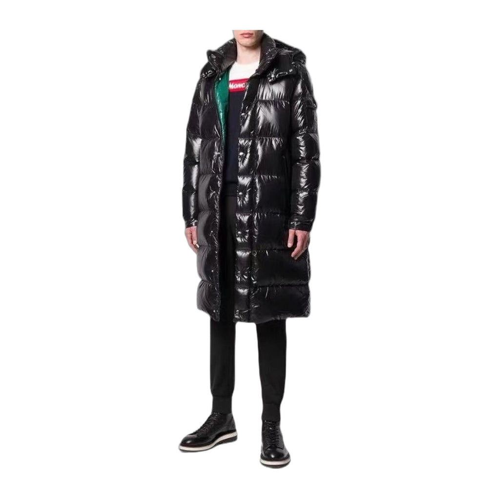 Moncler Hanoverian Glossy Hooded Long Puffer Coat | Premium Down