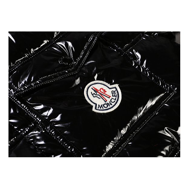 Moncler Contrast-Trim Glossy Hooded Puffer Jacket | Premium Down