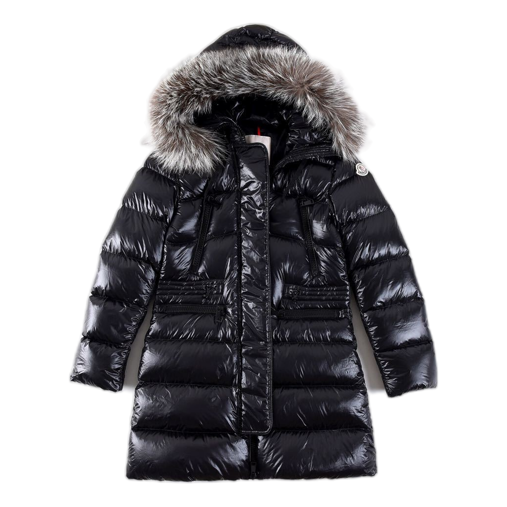 Moncler Fur-Trim Drawstring-Waist Long Puffer Jacket | Premium Down