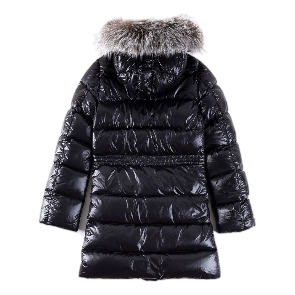 Moncler Fur-Trim Drawstring-Waist Long Puffer Jacket | Premium Down