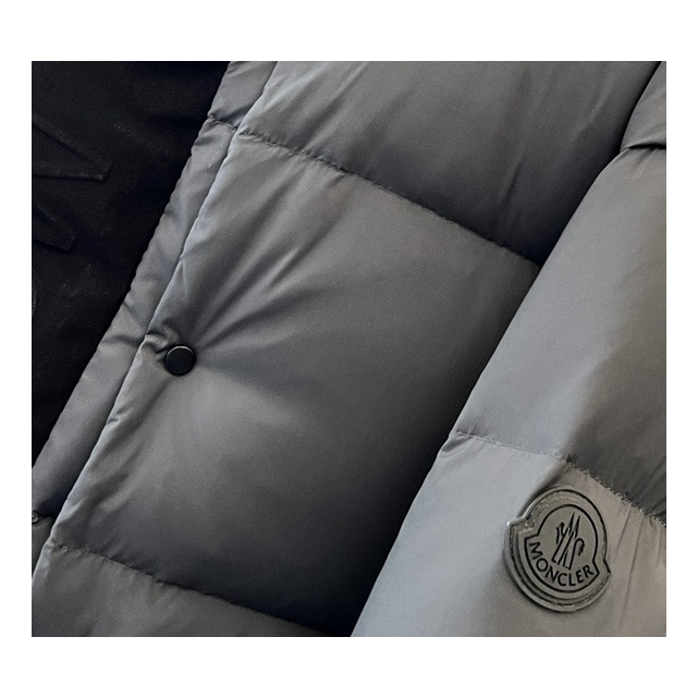 Moncler Contrast-Hood Colour-Block Puffer Jacket | Premium Down