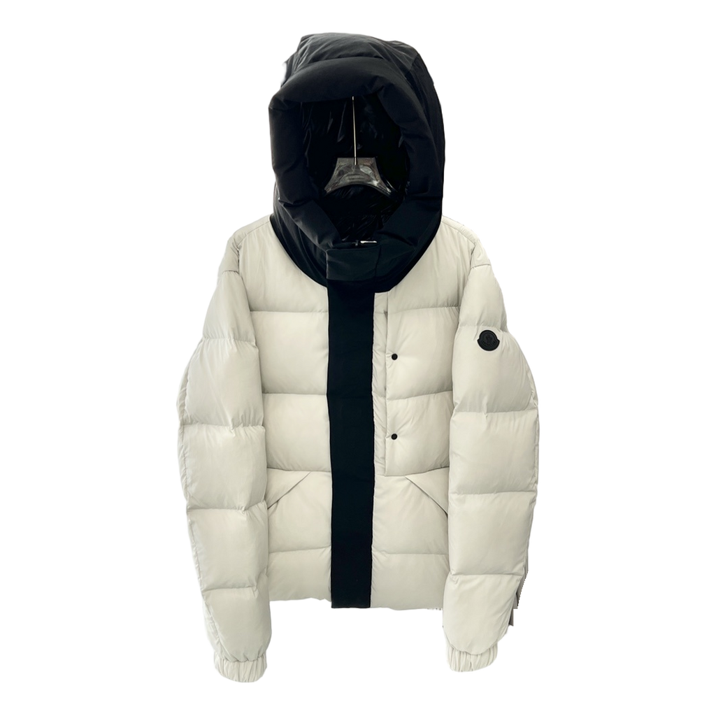 Moncler Contrast-Hood Colour-Block Puffer Jacket | Premium Down