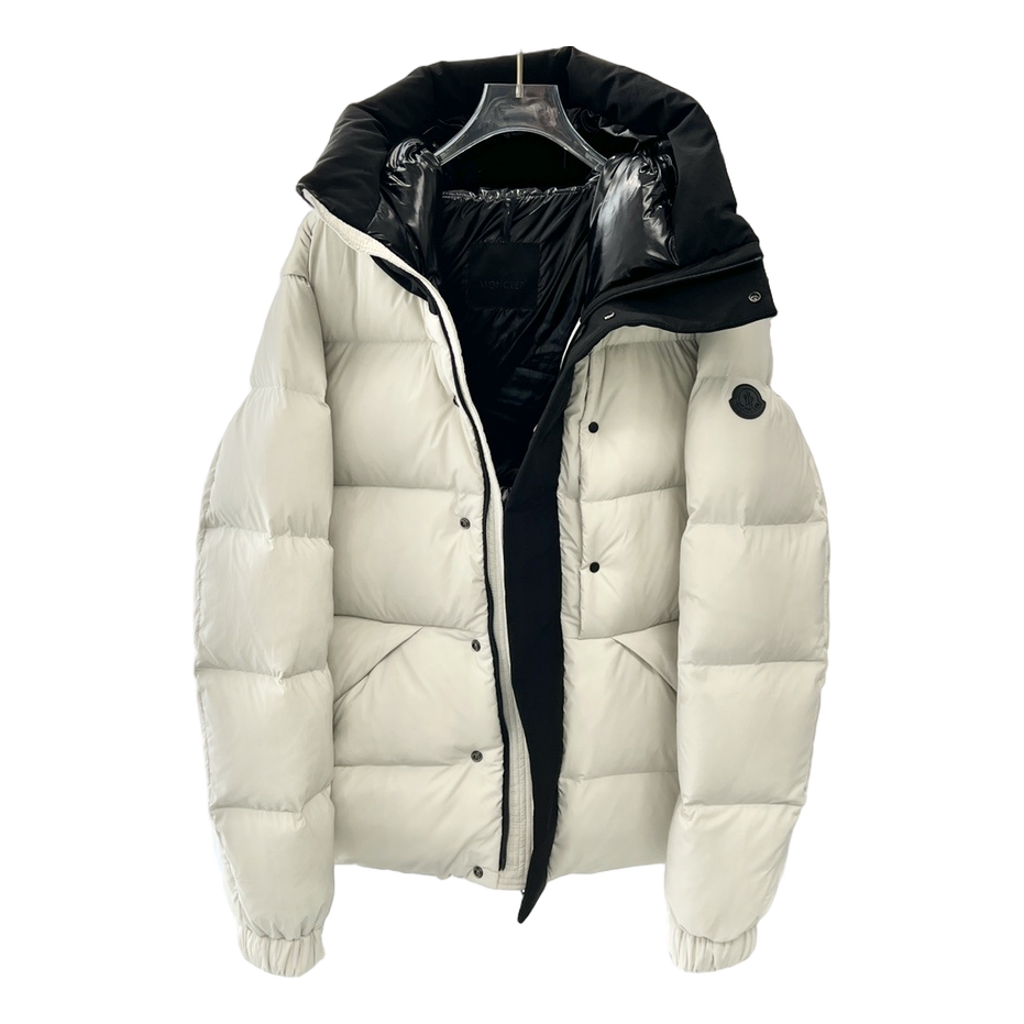 Moncler Contrast-Hood Colour-Block Puffer Jacket | Premium Down