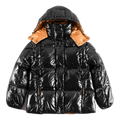 Moncler Copper-Lined Glossy Short Puffer Jacket | Black | Premium Down