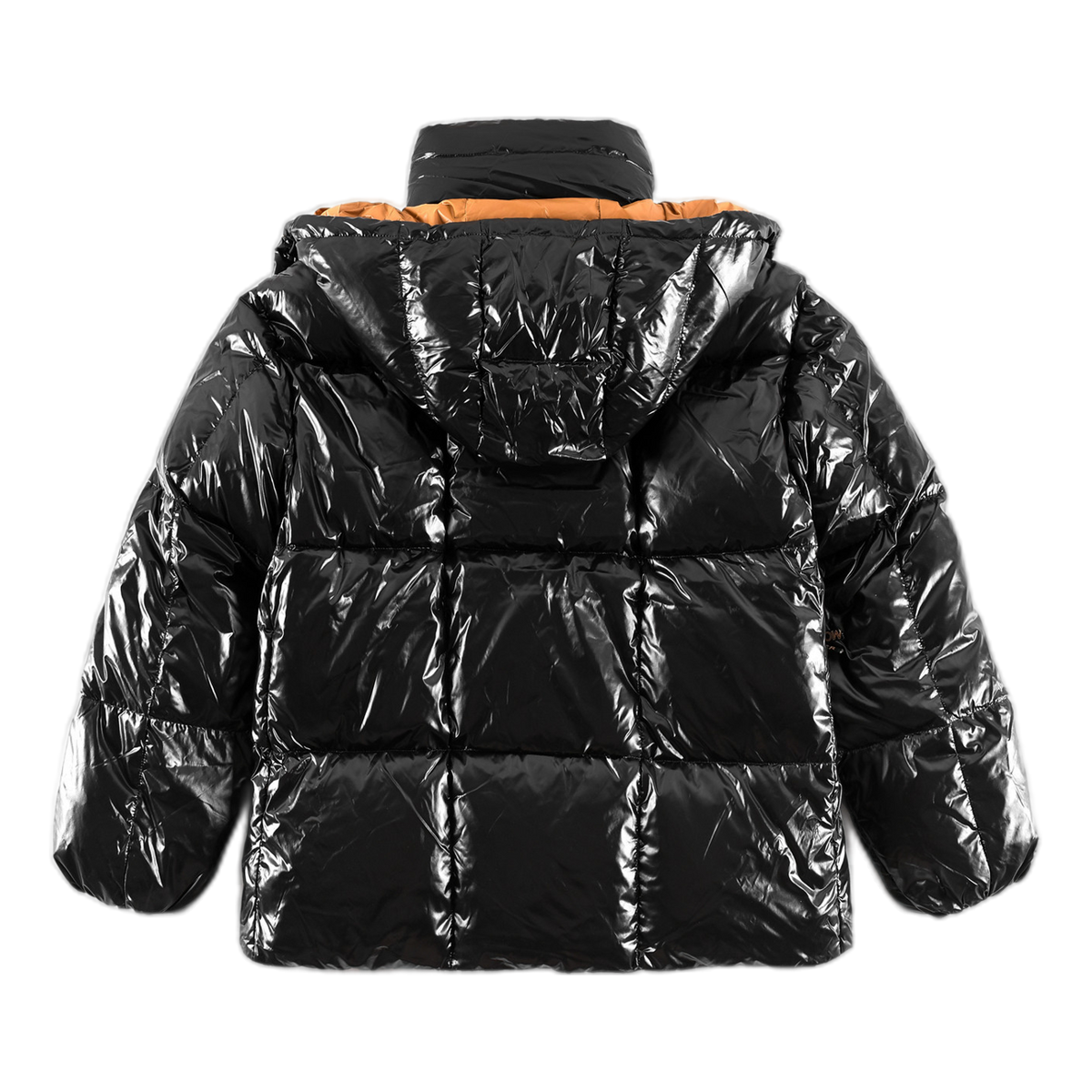 Moncler Copper-Lined Glossy Short Puffer Jacket | Black | Premium Down