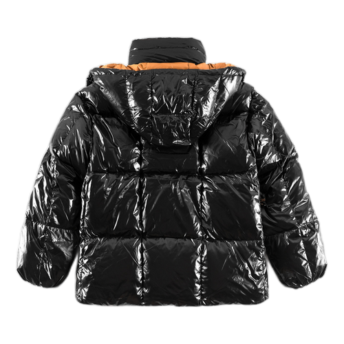 Moncler Copper-Lined Glossy Short Puffer Jacket | Black | Premium Down