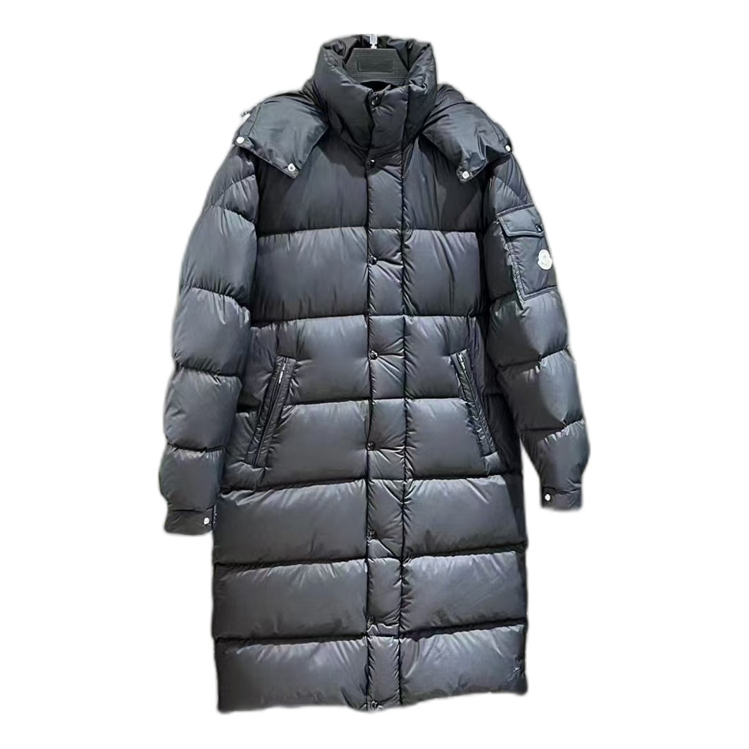 Moncler Hanoverian Hooded Long Puffer Coat | Black | Premium Down