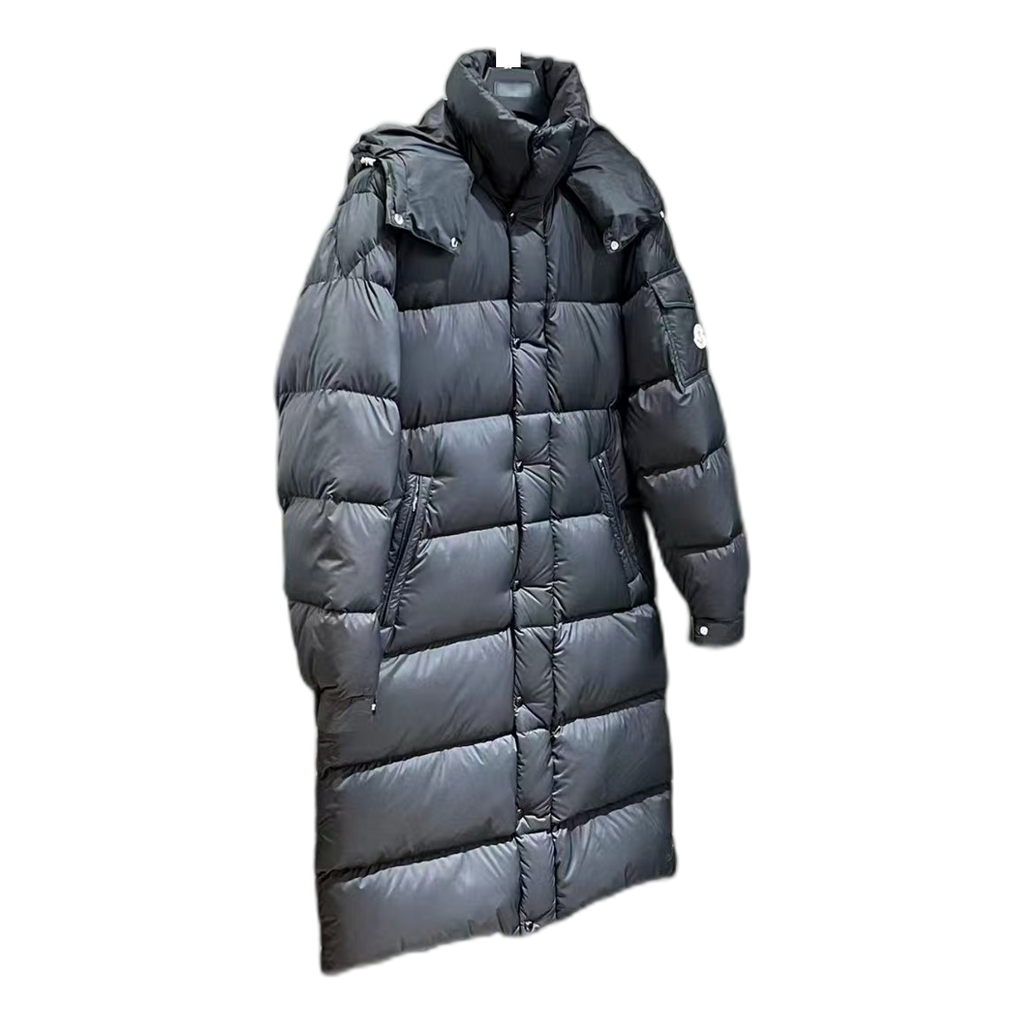 Moncler Hanoverian Hooded Long Puffer Coat | Black | Premium Down