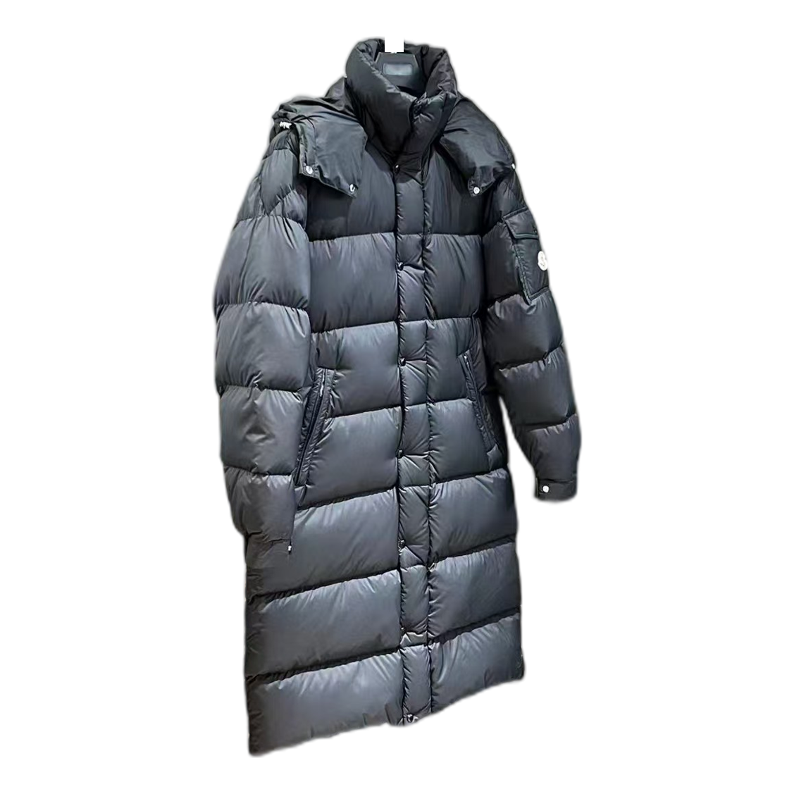 Moncler Hanoverian Hooded Long Puffer Coat | Black | Premium Down