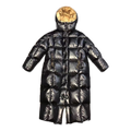 Moncler Gold-Lined Glossy Long Puffer Coat | Black | Premium Down