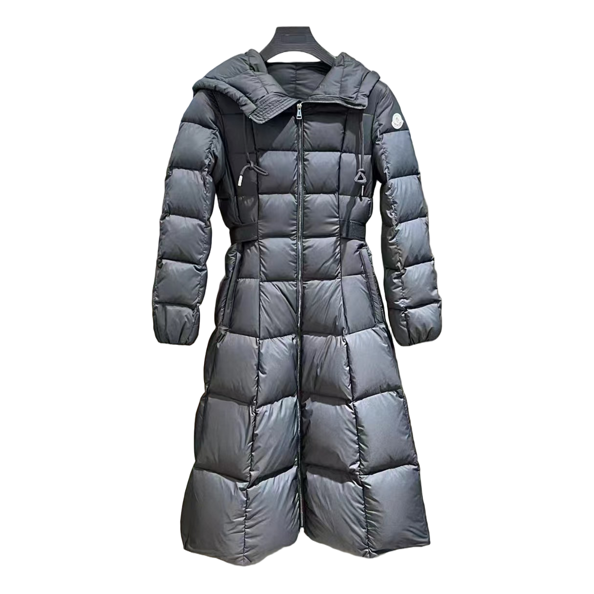 Moncler Faucon Hooded Long Puffer Coat | Black | Premium Down