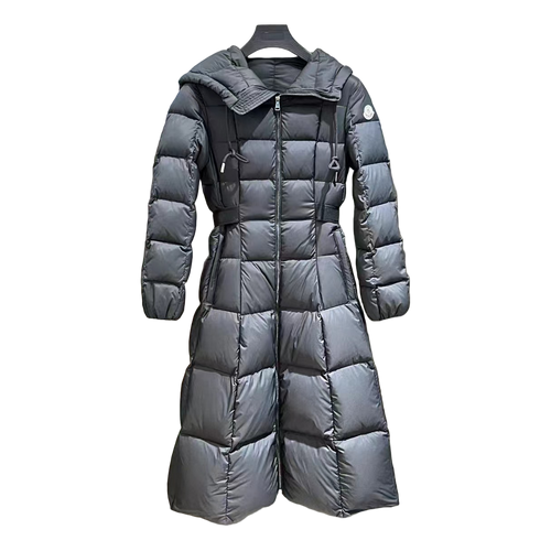 Moncler Faucon Hooded Long Puffer Coat | Black | Premium Down