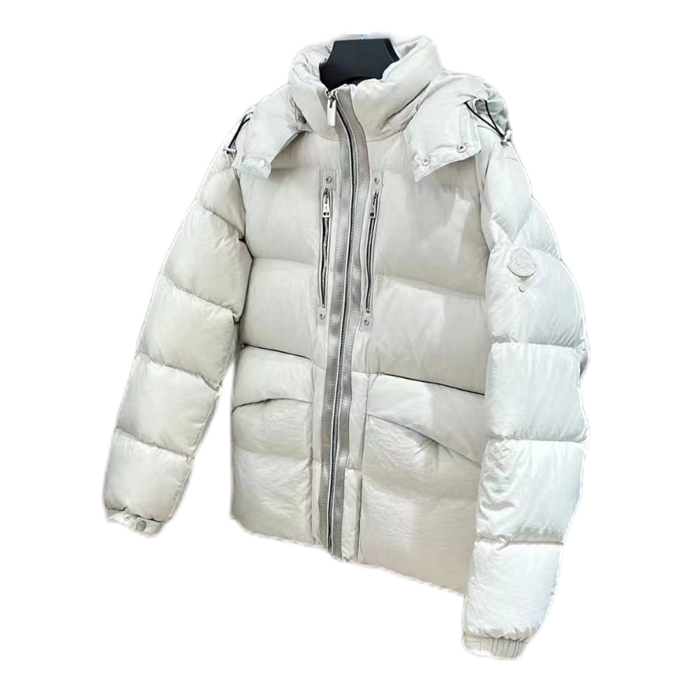 Moncler Double-Zip Hooded Puffer Jacket | Off White | Premium Down