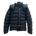 Moncler Vertical-Logo Snap-Front Puffer Jacket | Black | Premium Down