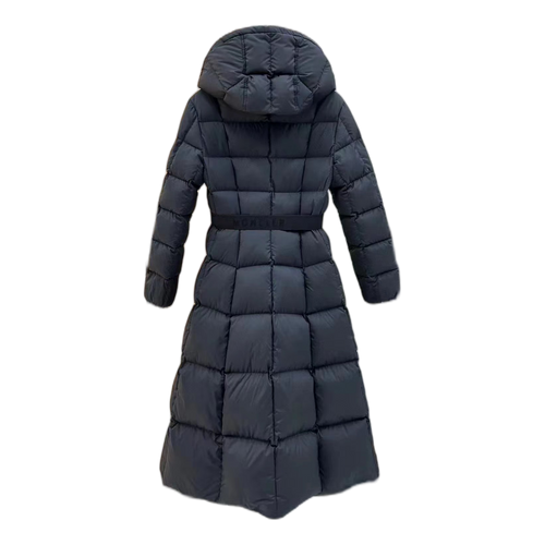 Moncler Drawstring-Hood Fitted Long Puffer Coat | Black | Premium Down