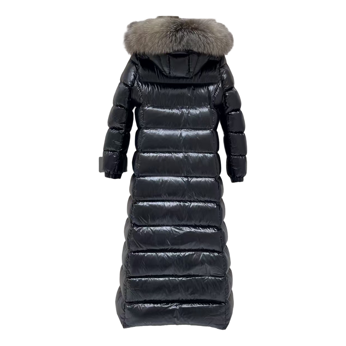Moncler Hudson Fur-Trim Long Puffer Coat | Premium Down