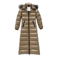 Moncler Hudson Fur-Trim Long Puffer Coat | Premium Down