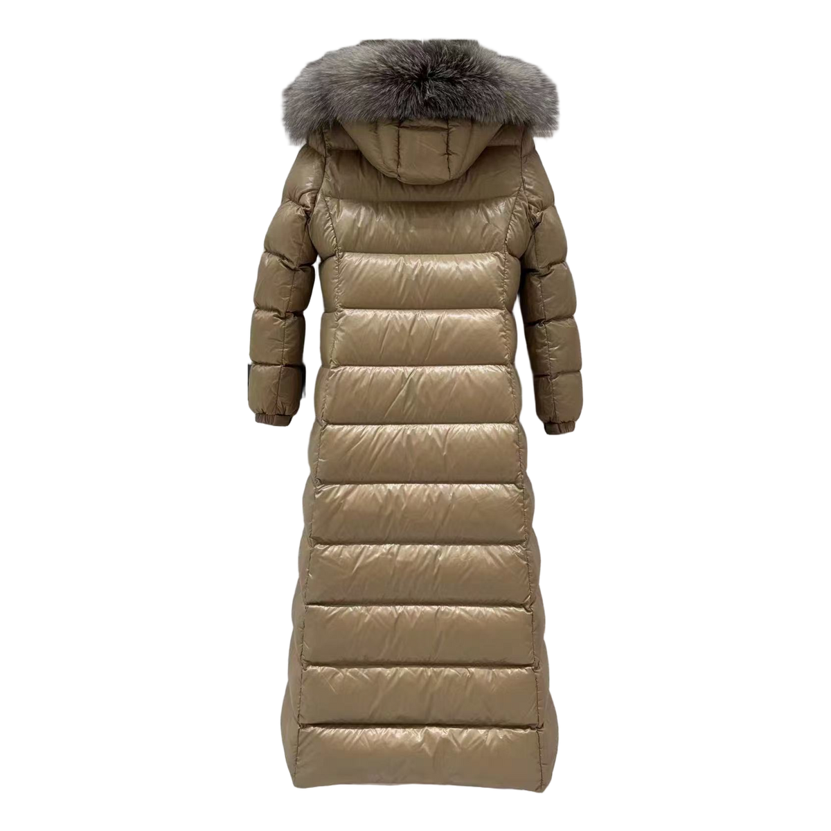 Moncler Hudson Fur-Trim Long Puffer Coat | Premium Down