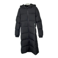 Moncler Matte Zip-Front Hooded Long Puffer Coat | Black | Premium Down