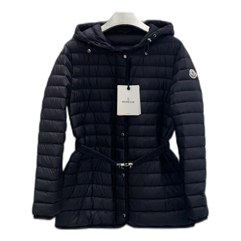 Moncler Oredon Belted Hooded Puffer Jacket | Black | Premium Down