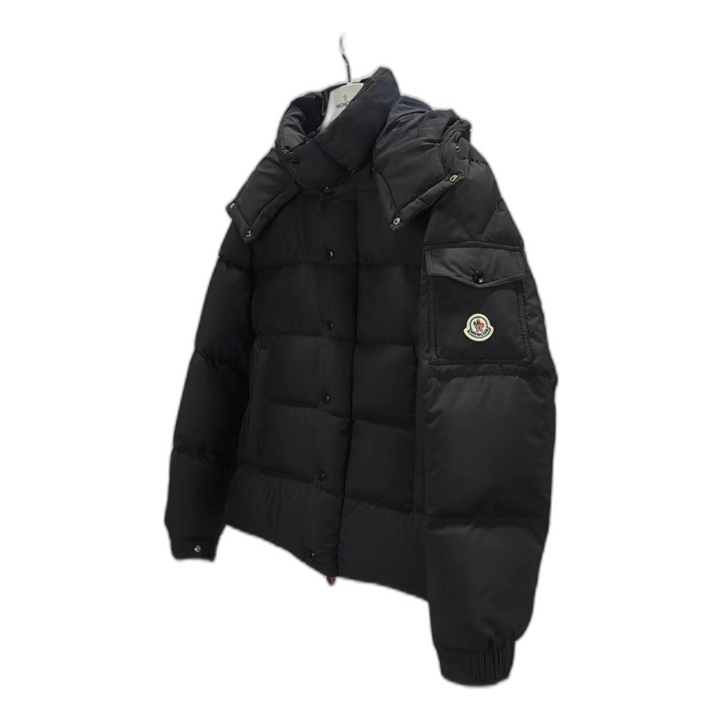 Moncler Maya Matte Hooded Puffer Jacket | Black | Premium Down