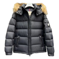 Moncler Fur-Trim Hooded Puffer Jacket | Black | Premium Down