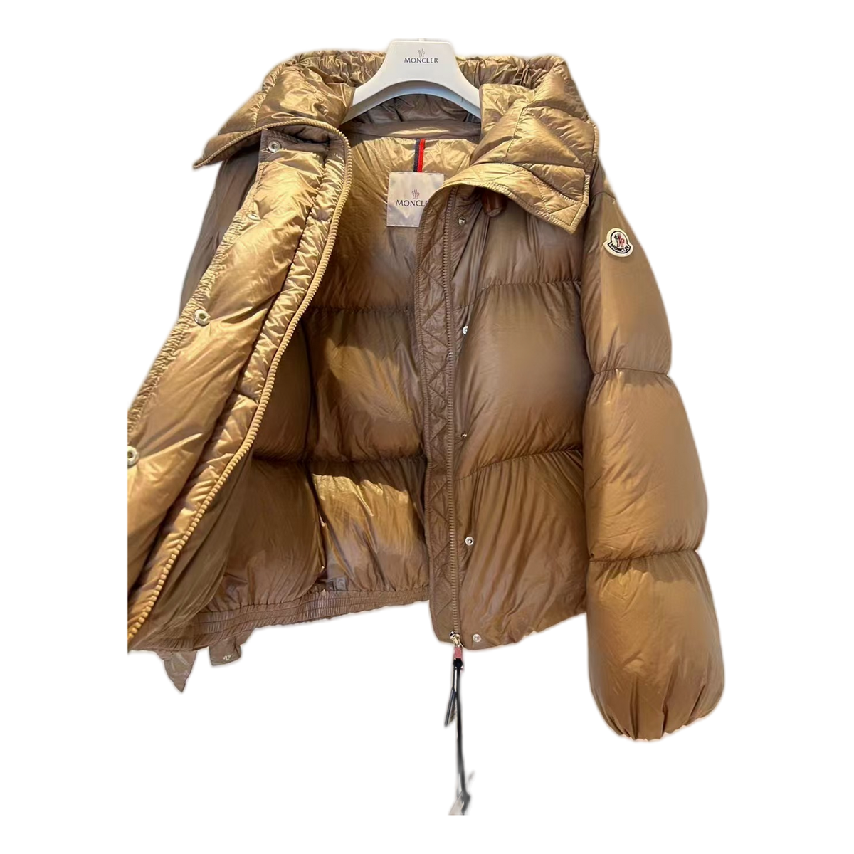Moncler Borey Hooded Puffer Jacket | Bronze | Premium Down