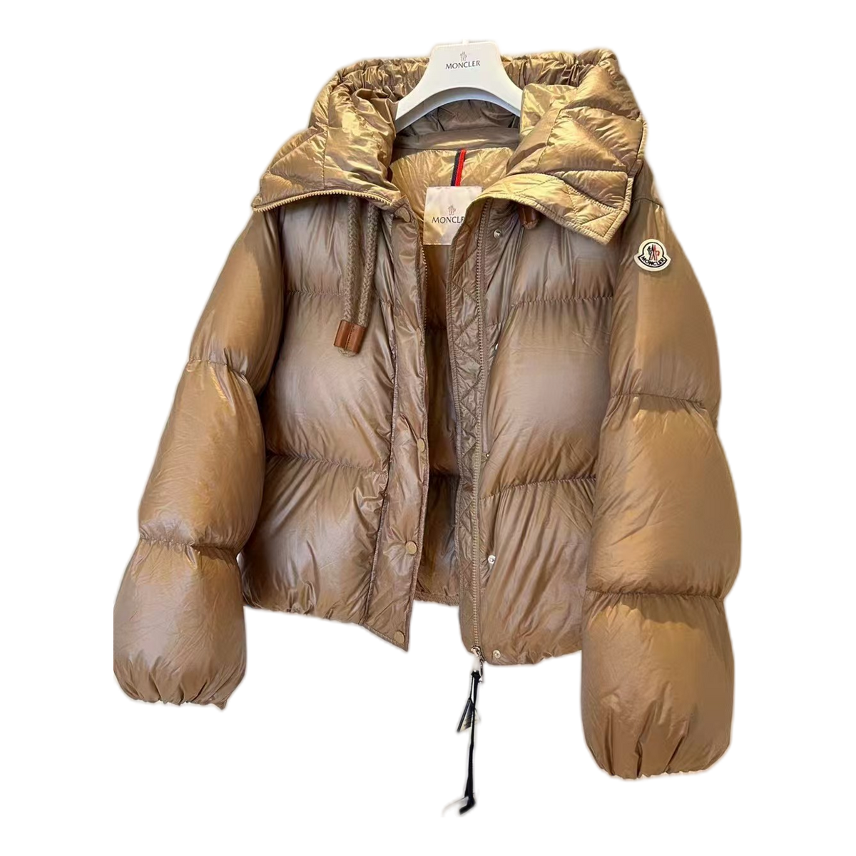 Moncler Borey Hooded Puffer Jacket | Bronze | Premium Down