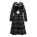 Moncler Fitted Long Hooded Puffer Coat | Black | Premium Down
