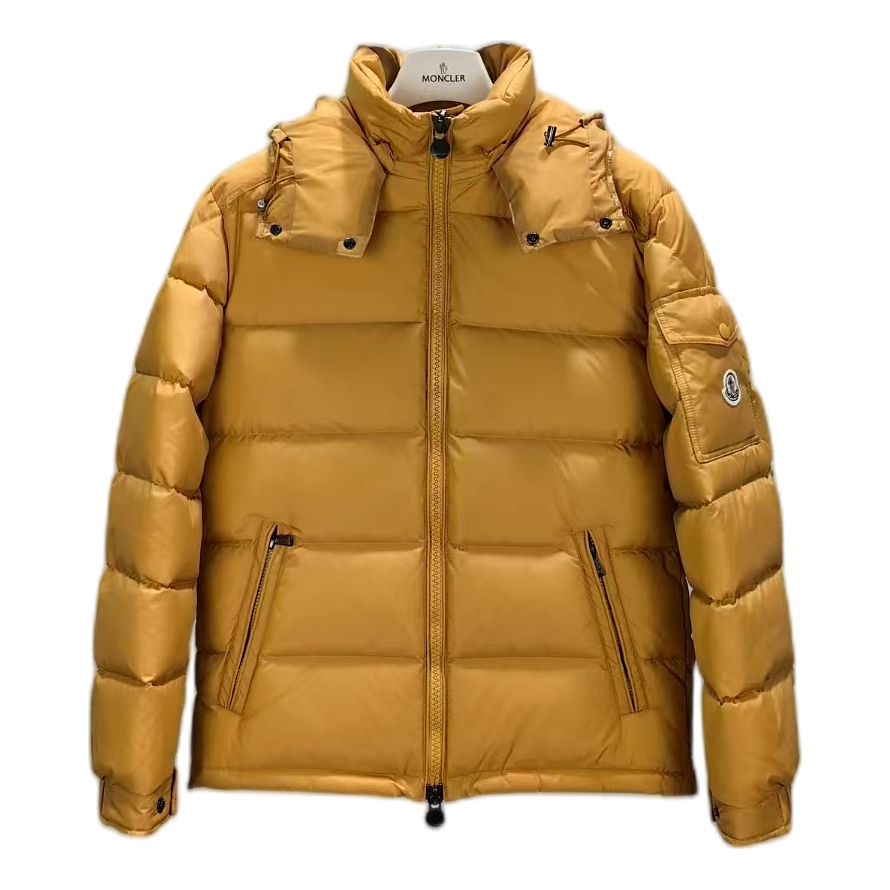 Moncler Maya Hooded Puffer Jacket | Yellow | Premium Down