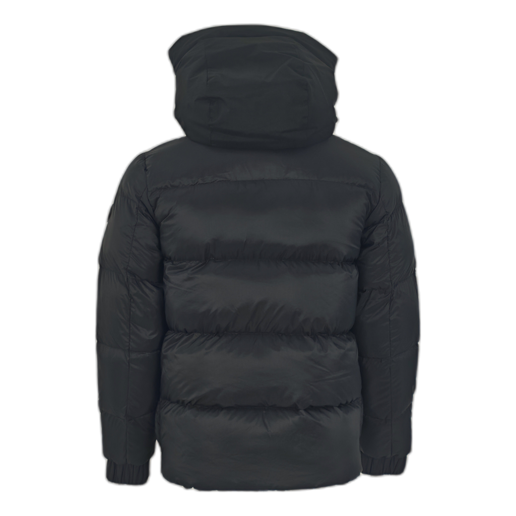 Moncler Tonal-Logo High-Collar Puffer Jacket | Black | Premium Down