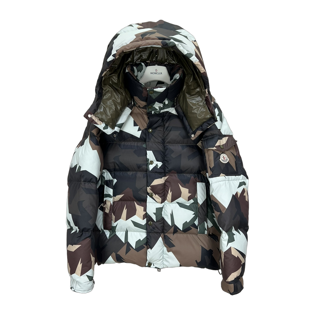 Moncler Mosa Camouflage Hooded Puffer Jacket | Premium Down