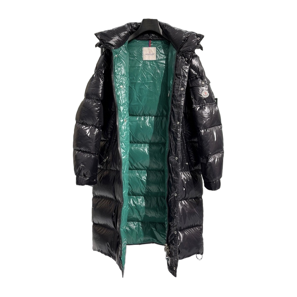 Moncler Hanoverian Glossy Hooded Long Puffer Coat | Premium Down