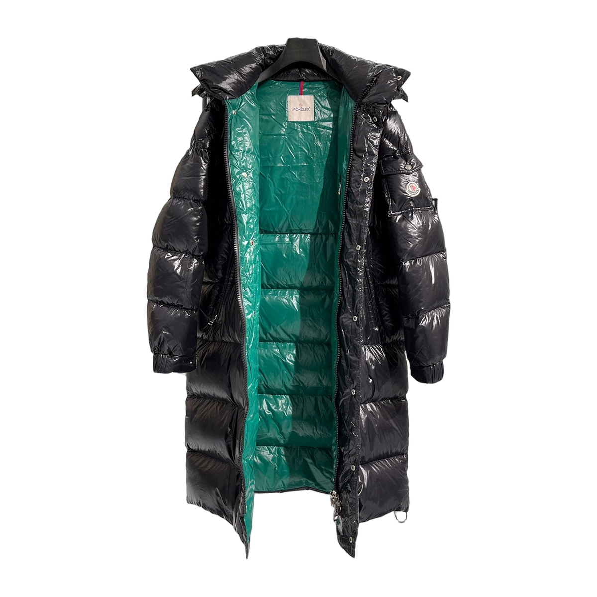 Moncler Hanoverian Glossy Hooded Long Puffer Coat | Premium Down