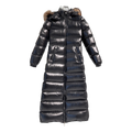 Moncler Glossy Fur-Trim Hooded Long Puffer Coat | Premium Down