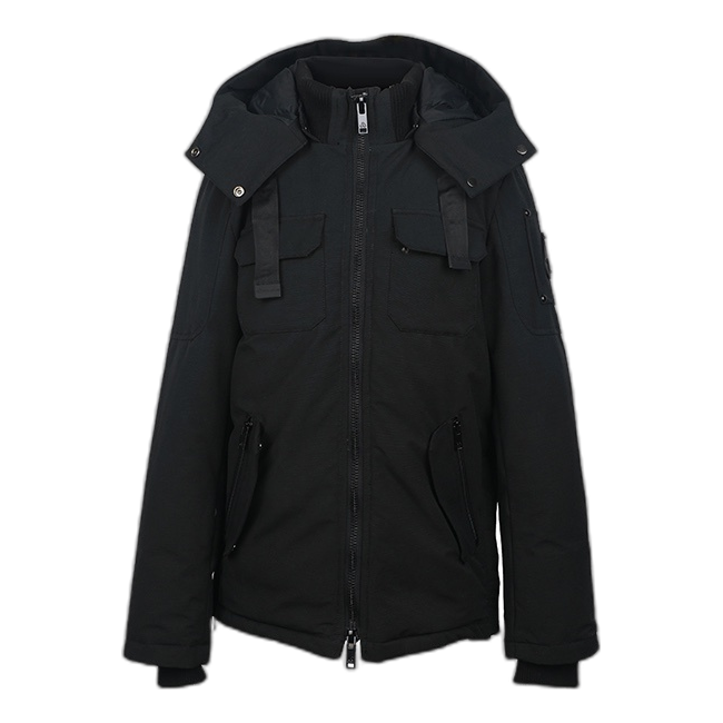 Moose Knuckles Contrast-Pocket Hooded Winter Parka | Canadian Down