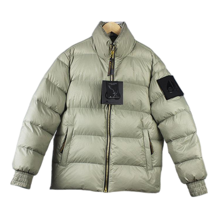 Moose Knuckles Stand-Collar Puffer Jacket | Sage Grey | Canadian Down
