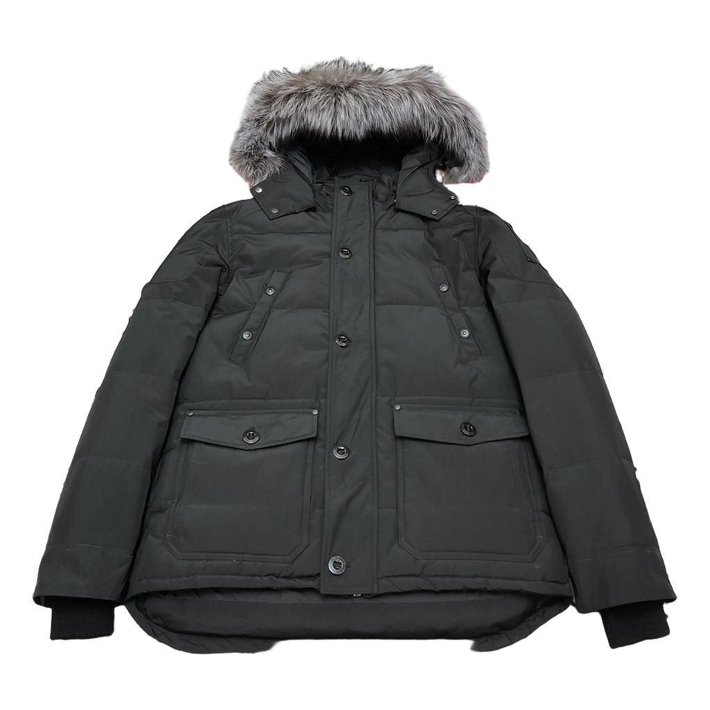 Moose Knuckles Four-Pocket Fur-Trim Hooded Puffer Jacket | Canadian Down