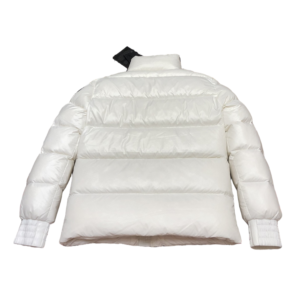 Moose Knuckles Logo-Zip Quilted Puffer Bomber | Off White | Canadian Down