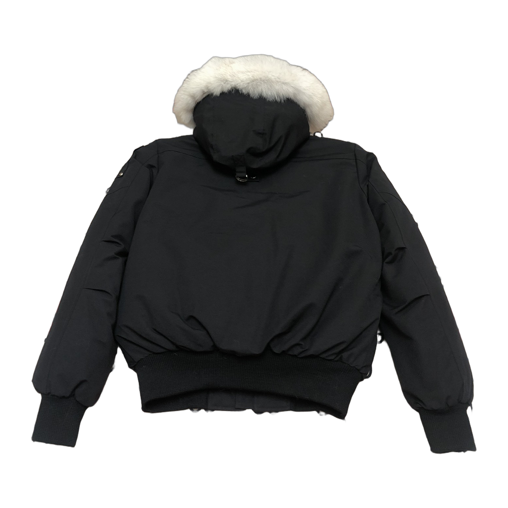 Moose Knuckles Men's Original Ballistic Shearling-Trim Bomber | Black | Canadian Down