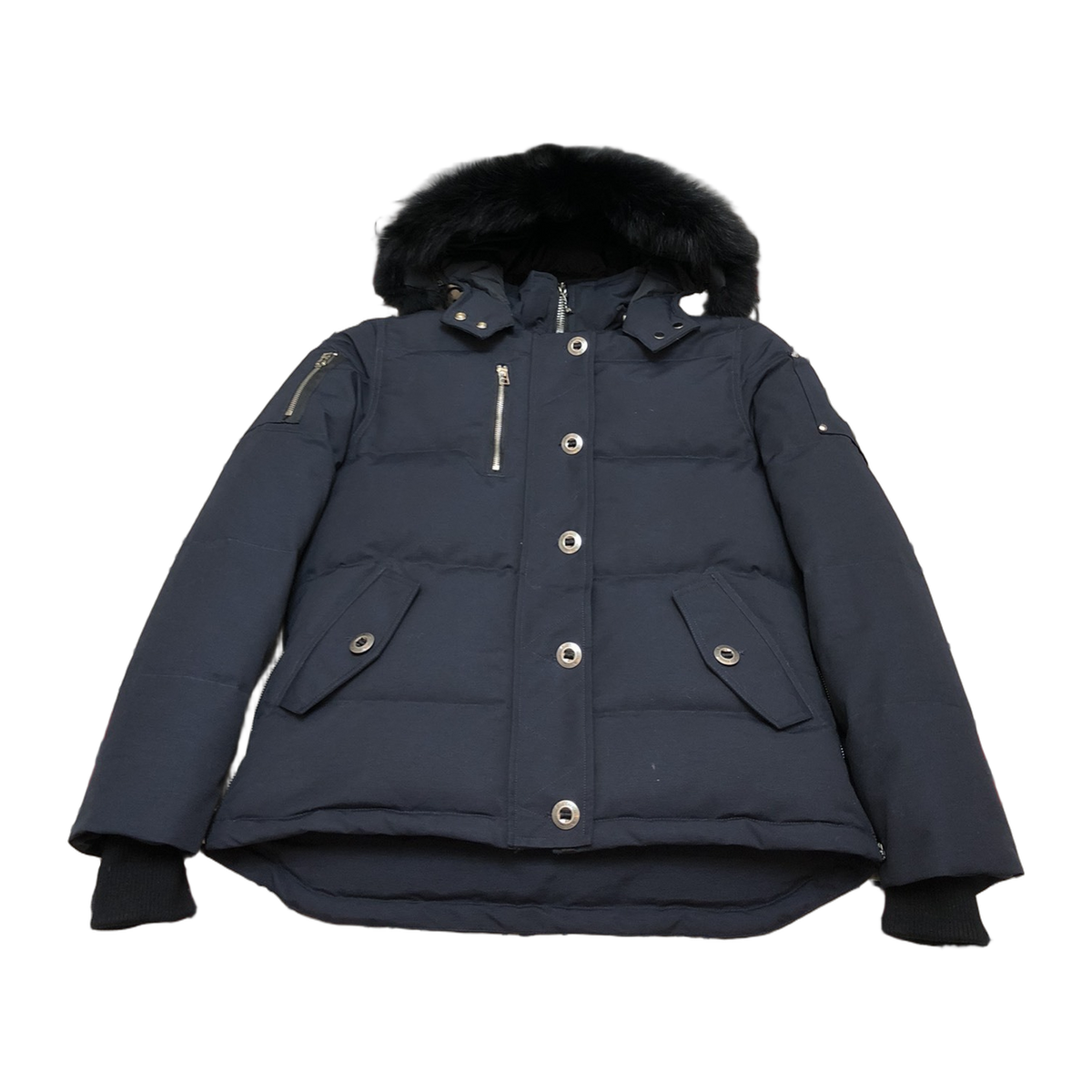 Moose Knuckles Women's Original Shearling-Trim 3Q Jacket | Navy | Canadian Down