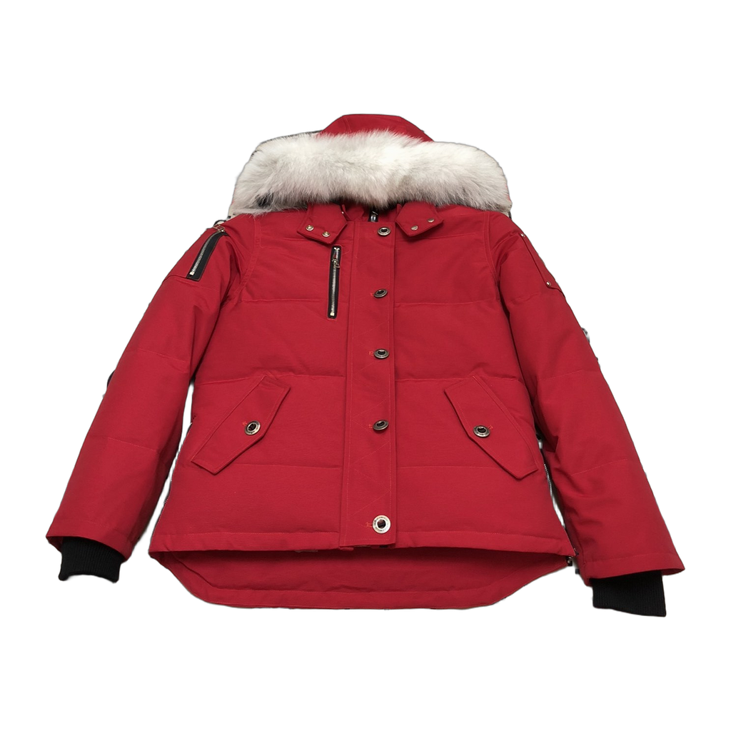 Moose Knuckles Women's Original Shearling-Trim 3Q Jacket | Red | Canadian Down