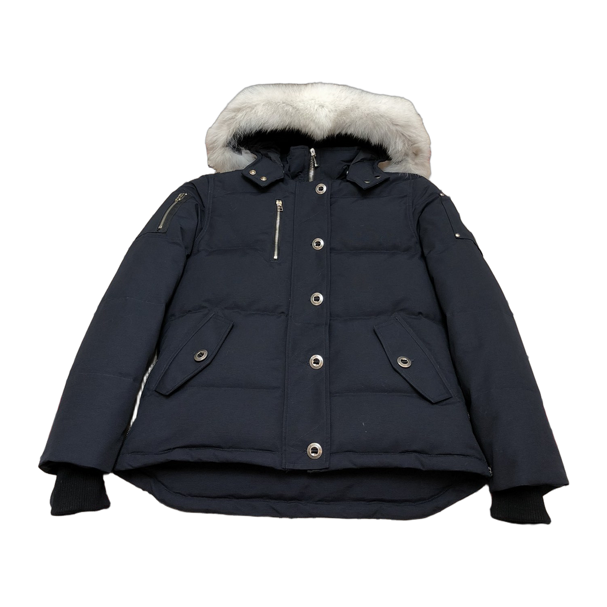 Moose Knuckles Women's Original Shearling-Trim 3Q Jacket | Navy | Canadian Down