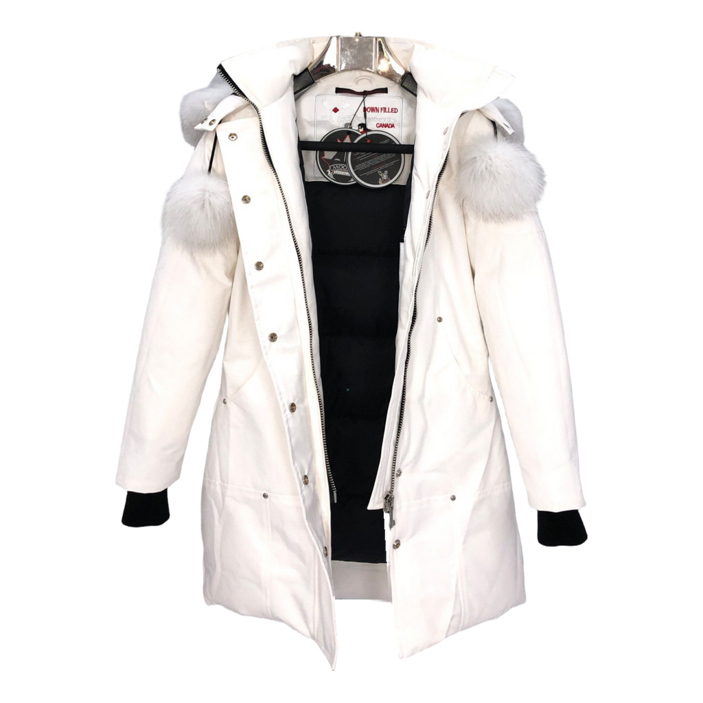 Moose Knuckles Stirling Parka | White Fur Trim | Canadian Down