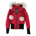 Moose Knuckles Debbie Fur-Trim Bomber Jacket | Canadian Down
