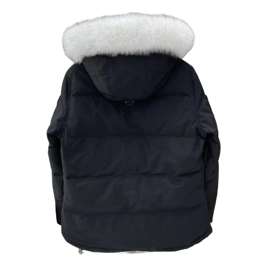 Moose Knuckles Chest-Zip Fur-Trim Hooded Puffer Jacket | Canadian Down