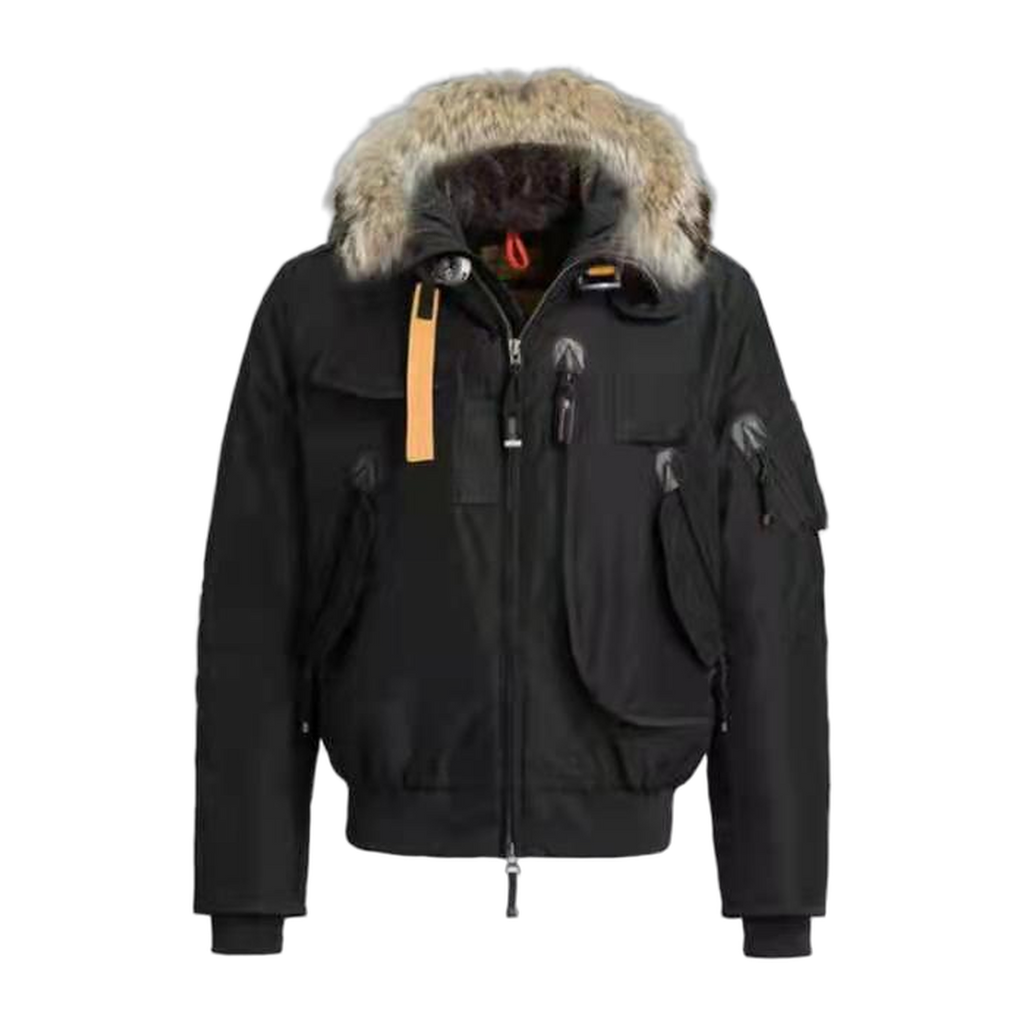 Parajumpers Gobi Fur-Trim Hooded Bomber Jacket | Down Insulated