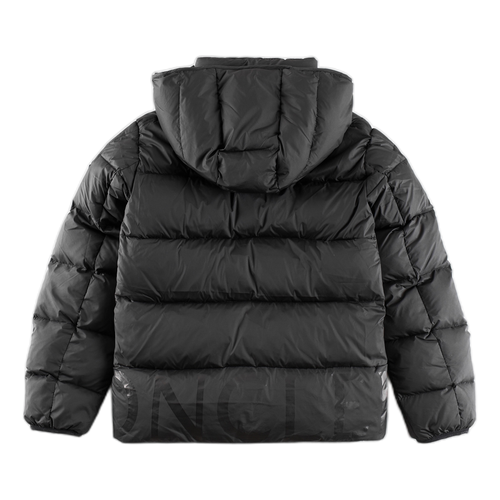 Moncler Contrast-Lined Logo-Hood Puffer Jacket | Black | Premium Down